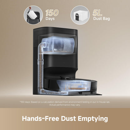 dreame D20 Pro Plus Robot Vacuum and Mop, Detangling DuoBrush for Pet Hair
