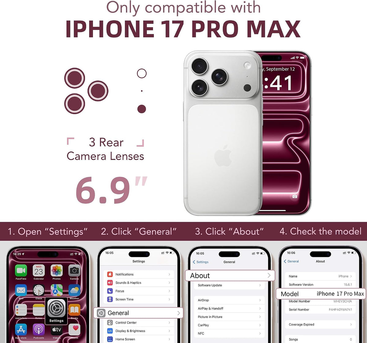 BERFY for iPhone 16 Pro Max Case, Fit for MagSafe