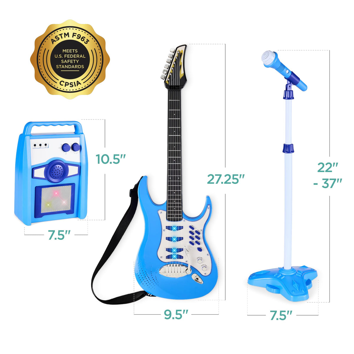 Best Choice Products Kids Guitar Set with Microphone & Amp, Pink