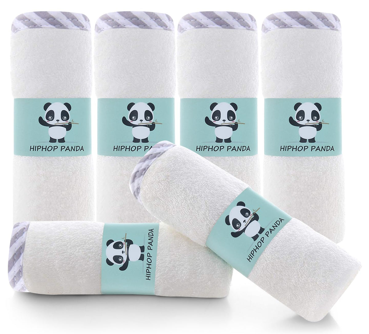 HIPHOP PANDA Soft Baby Washcloths, 2-Layer, 30 Pack Newborn Gift Set
