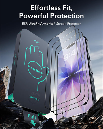 ESR 3 Pack for iPhone 17 Pro Max Screen Protector, Armorite