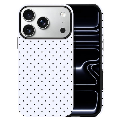Polka Dot Pattern Phone Case for iPhone 17 6.3", White