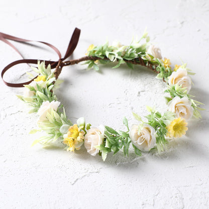 Pink Bohemian Flower Crown, Fairy Babys Breath Flower Headband