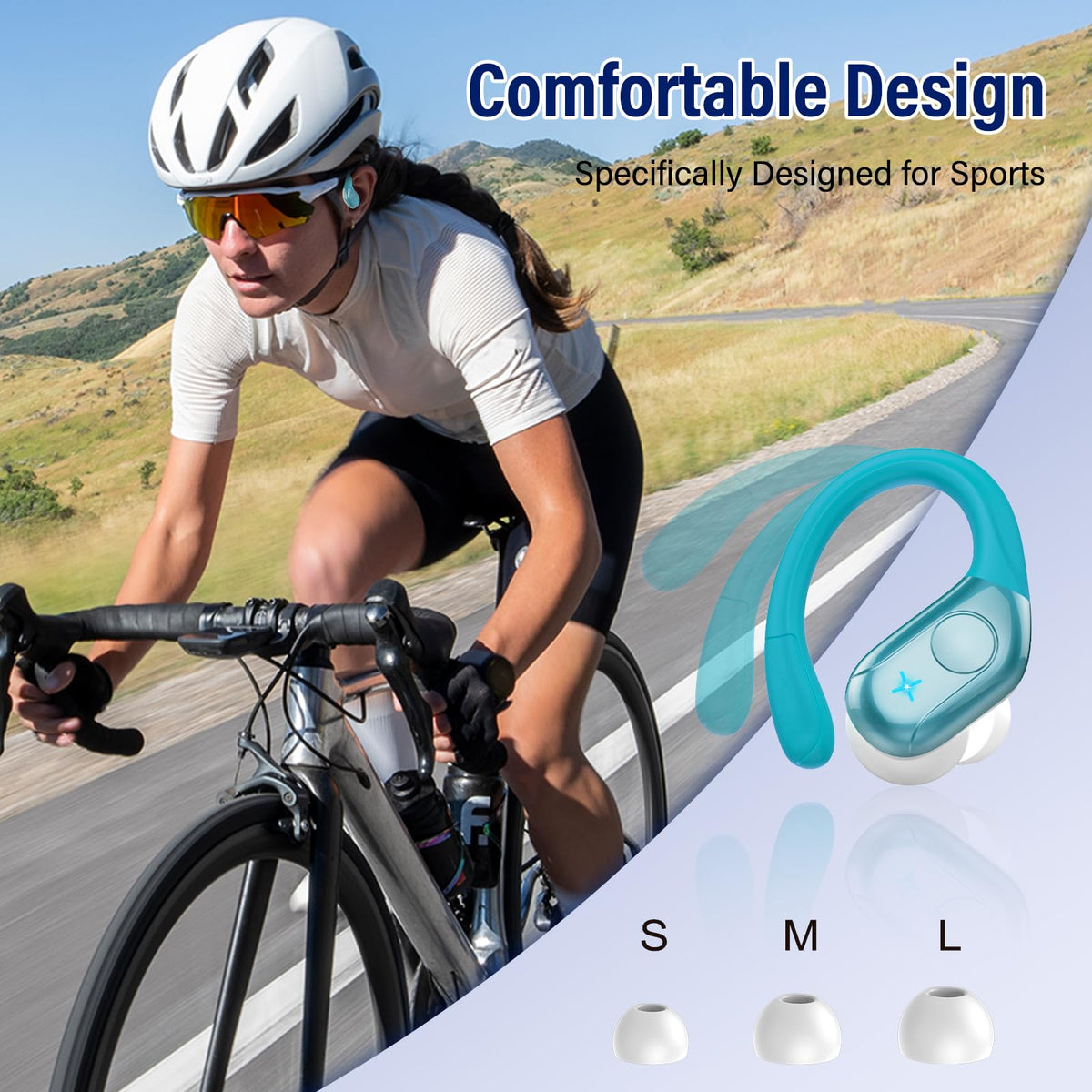 Wireless Earbuds Sports, 75Hrs Bluetooth 5.4 Headphones, Bass Hi-Fi Stereo