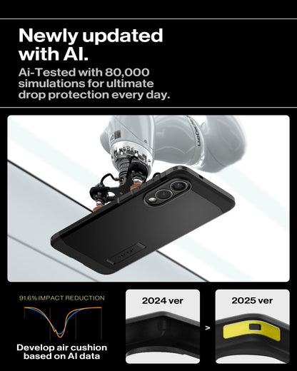 Spigen for Galaxy S26 Case, Tough Armor MagFit [Kickstand] [Compatible with MagSafe] [Military-Grade Protection] - Black