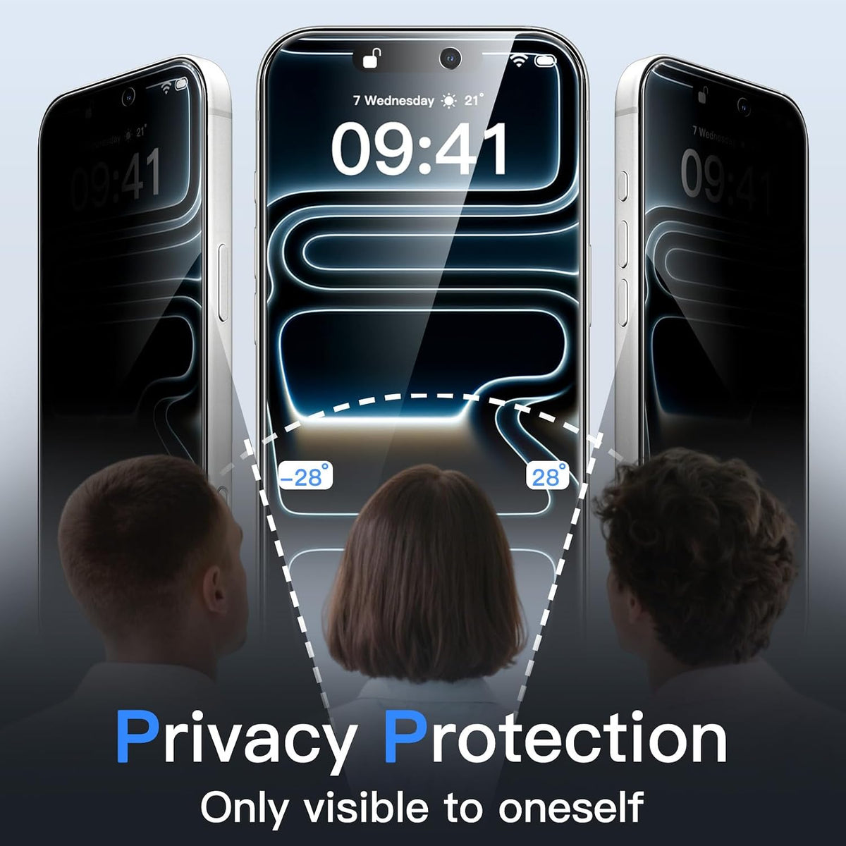JETech Privacy Screen Protector for iPhone 16 Pro Max, 2-Pack