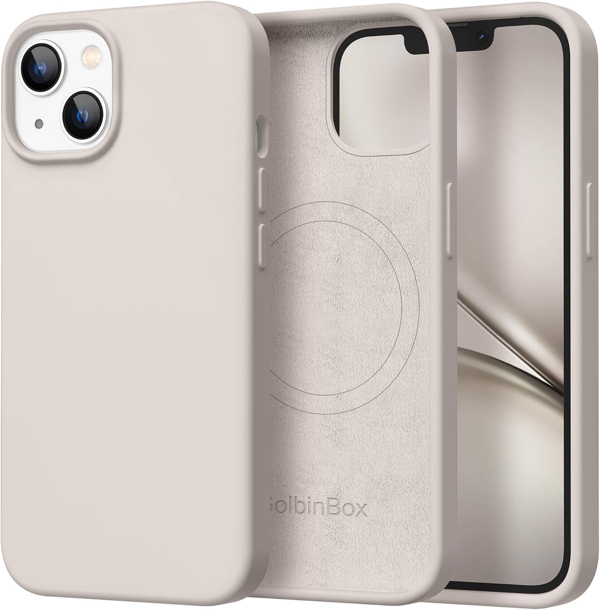 GolbinBox Magnetic for iPhone 13/14 Case, Silicone Cover, Blackcurrant