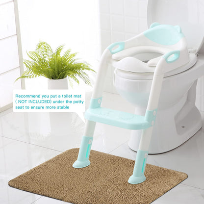 Potty Training Toilet for Toddlers, 2-in-1 Potty Training seat, Anti-Slip (Chocolate, Bear)
