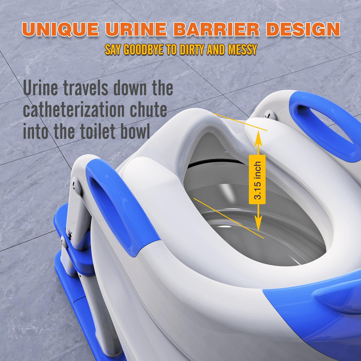 Potty Training Toilet for Toddlers, 2-in-1 Potty Training seat, Anti-Slip (Chocolate, Bear)