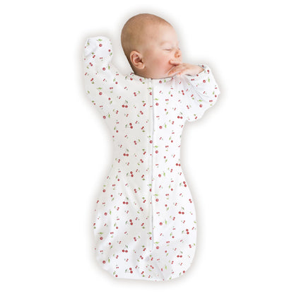 SwaddleDesigns Transitional Swaddle Sack, Cotton, Heathered Gray, 6-9mo