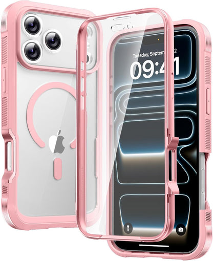 Diaclara Designed for iPhone 15 Plus Case 6.7 Inch, Full-Body Clear Bumper Cases w/Built-in Screen Protector, 360 Protective Rugged Case + Glass Camera Lens Protector,Mint Green