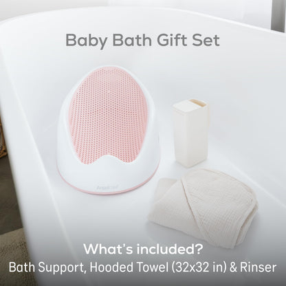 Angelcare Baby Bath Support, Pink, Birth to 6 Months, Made in Canada
