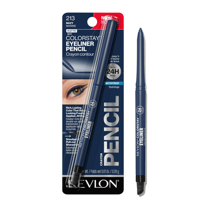 Revlon ColorStay Pencil Waterproof Eyeliner, 202 Black Brown, 0.01 oz