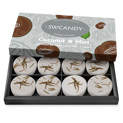 SWCANDY Sandalwood Shower Steamers 8 Pack, Home Spa Self Care
