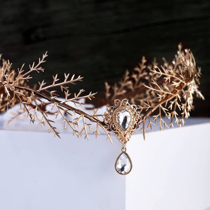MOSTORY Renaissance Fairy Flower Crown, Woodland Elf Crown Headpiece