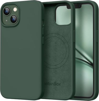 GolbinBox Magnetic for iPhone 13/14 Case, Silicone Cover, Blackcurrant