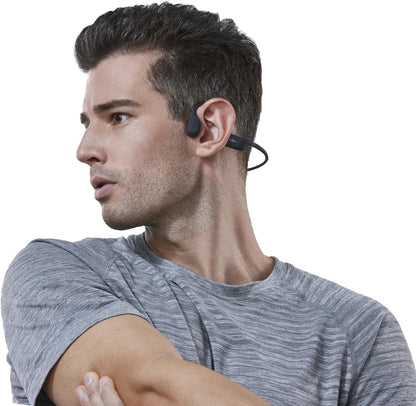 SHOKZ (Renewed OpenRun Bone Conduction Open-Ear Bluetooth Headphone, Black