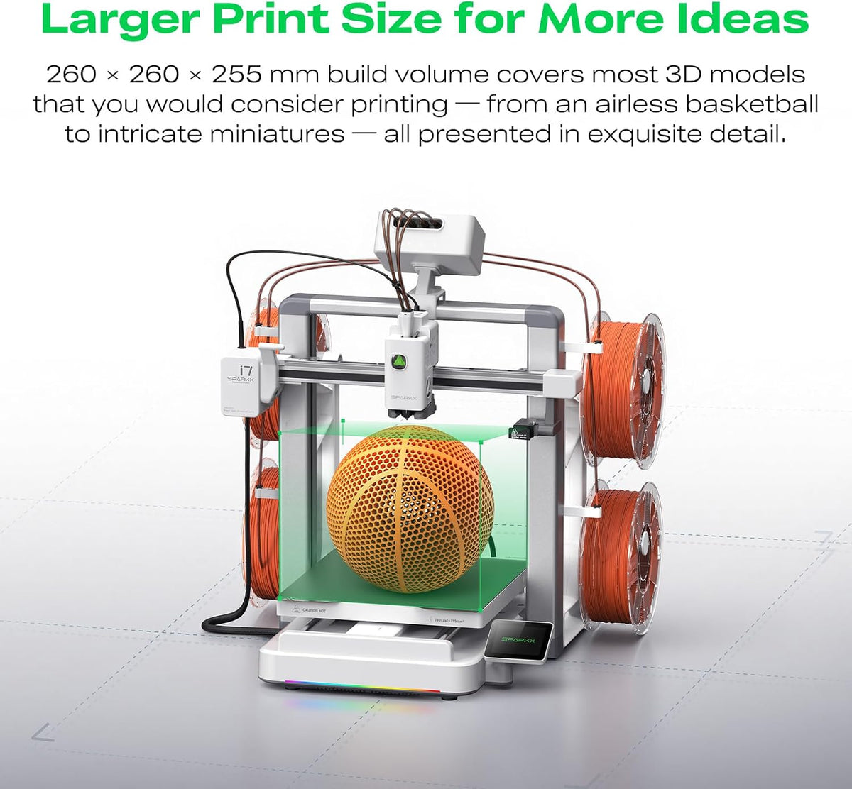 Creality SPARKX i7 Nano Combo 3D Printer Bundle with Hyper RFID PLA Filament 1.75mm Bundle 2KG (Black+White)