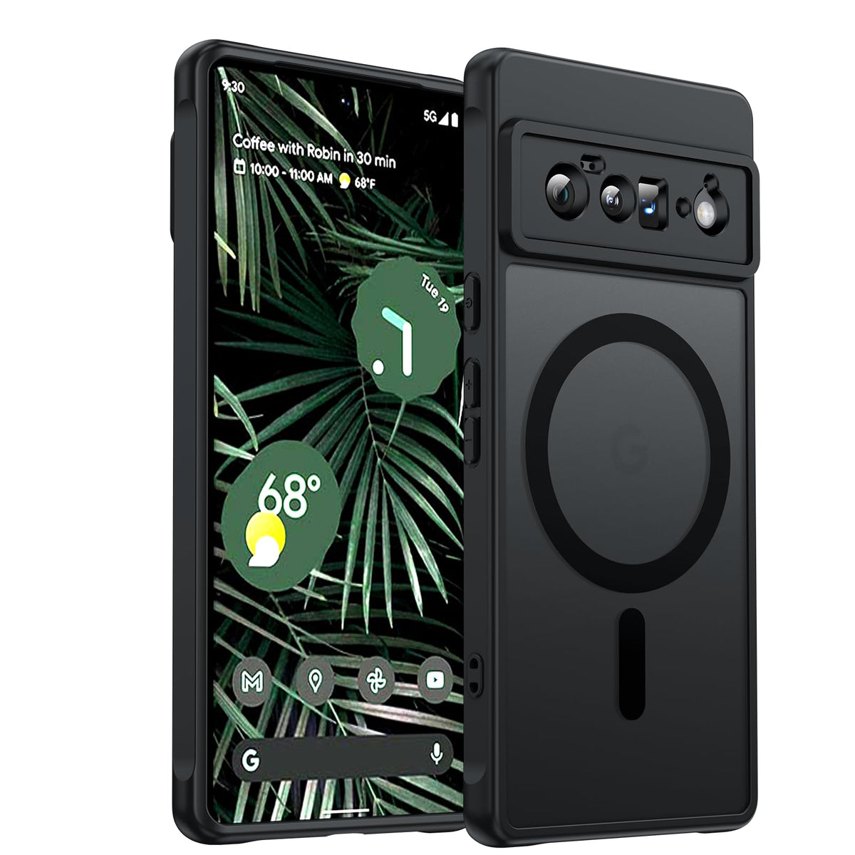 LeYi for Pixel-8A Phone Case: MagSafe Fit & Screen Protector Crystal Clear