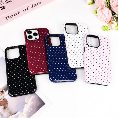 Polka Dot Pattern Phone Case for iPhone 17 6.3", White