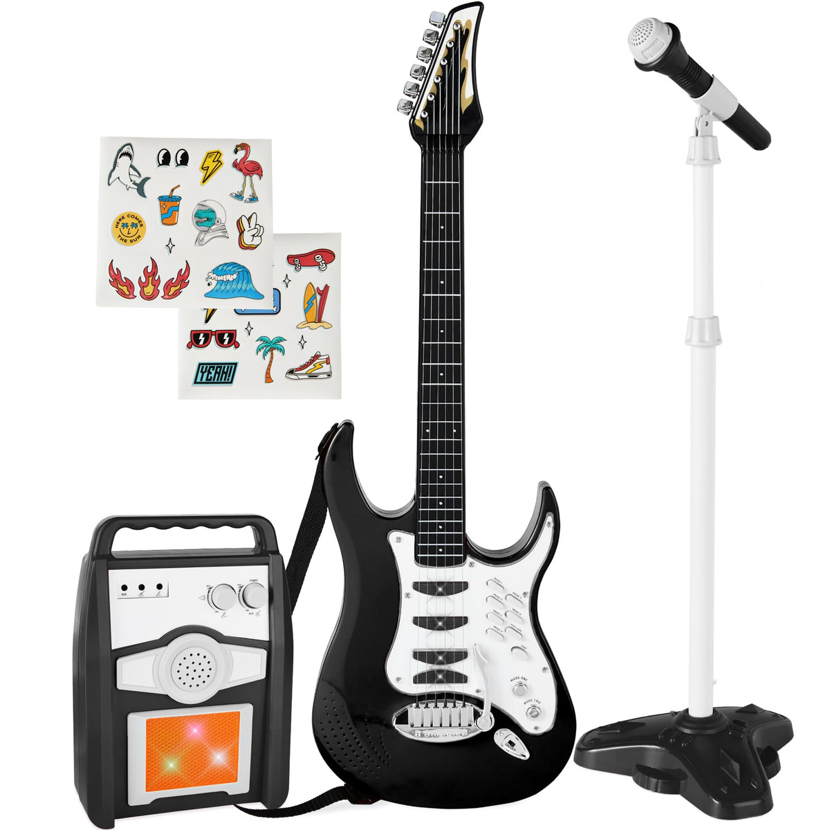 Best Choice Products Kids Guitar Set with Microphone & Amp, Pink