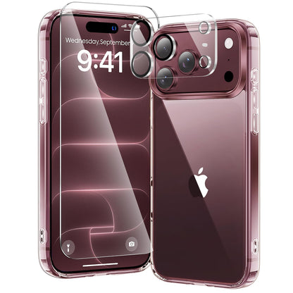 toushion 3 in 1 for iPhone 15 Plus Case Transparent