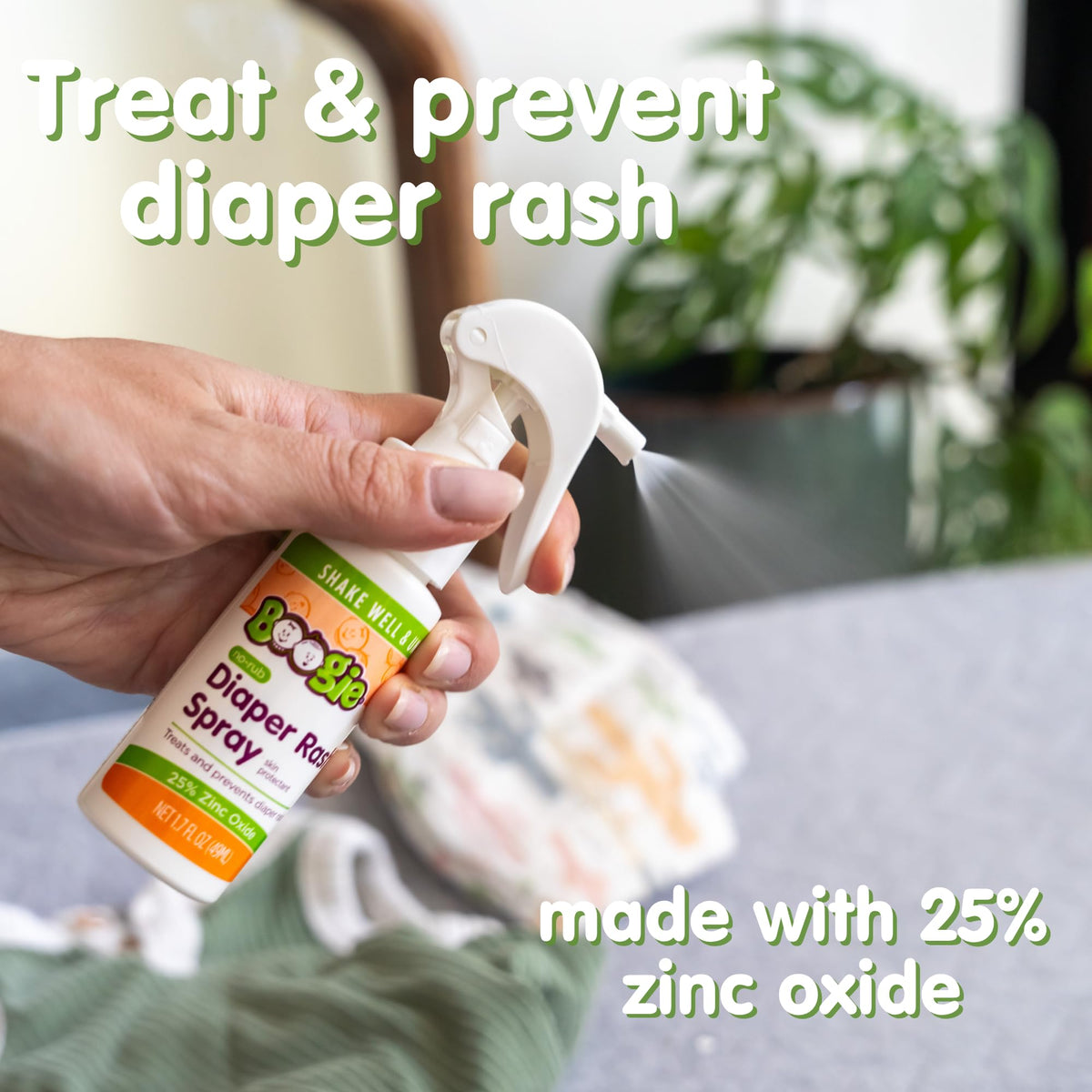 Boogie Diaper Rash Relief Bundle, No-Rub Spray & Maximum Strength Paste