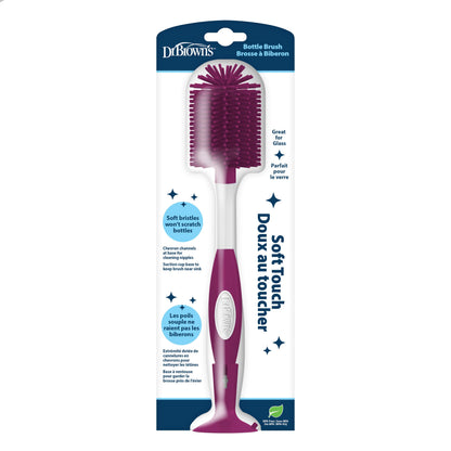 Dr. Brown's Soft Touch Baby Bottle Cleaning Brush, Gray, 1-Pack
