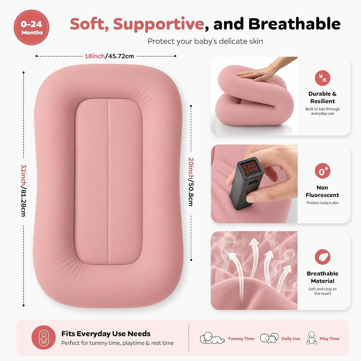 Baby Lounger for Newborns 0-24 Months - Baby Essentials