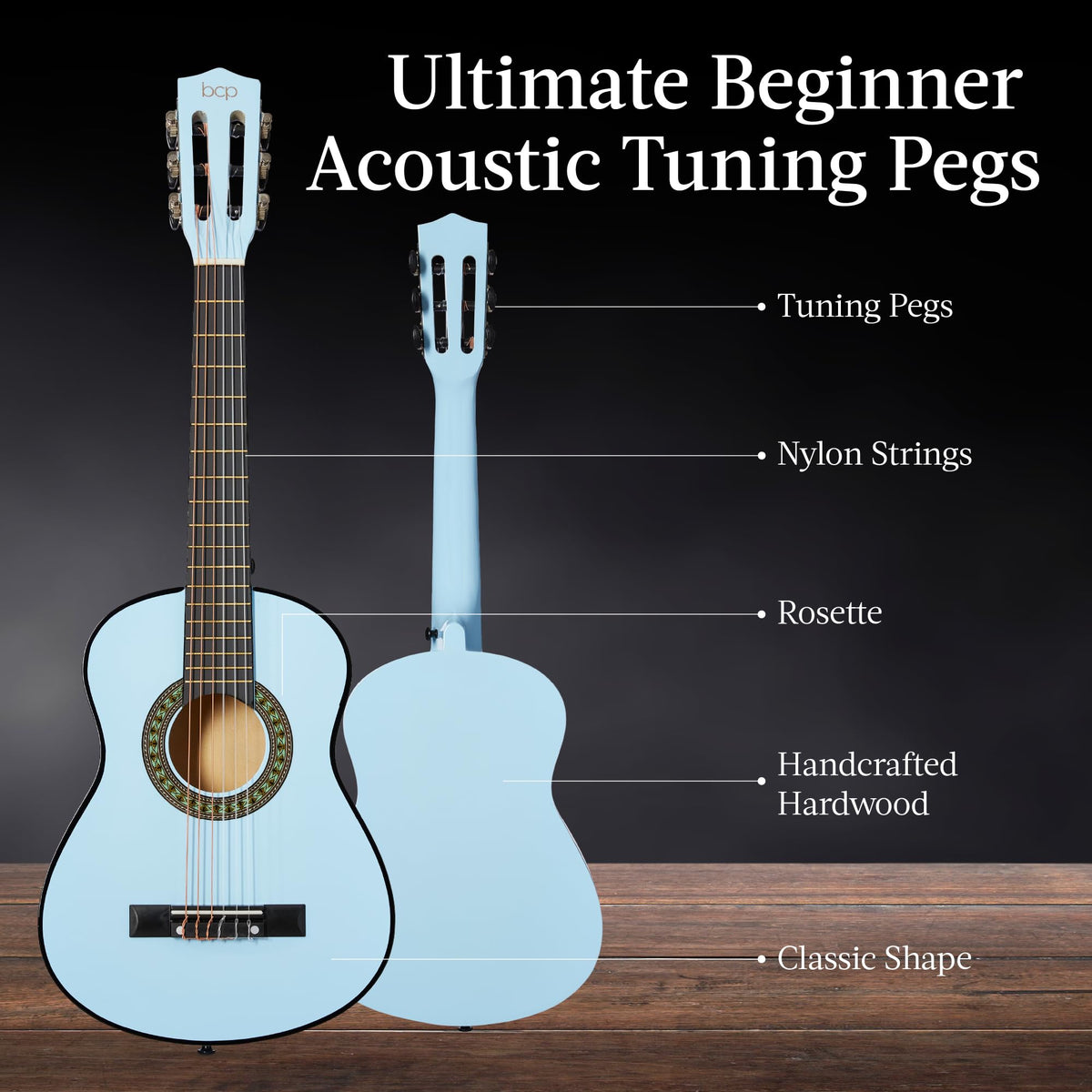 Best Choice Products 30in Kids Acoustic Guitar, All-in-One Beginner Starter Kit w/Strap, Case, Extra Strings, Rosette Inlay - Pink
