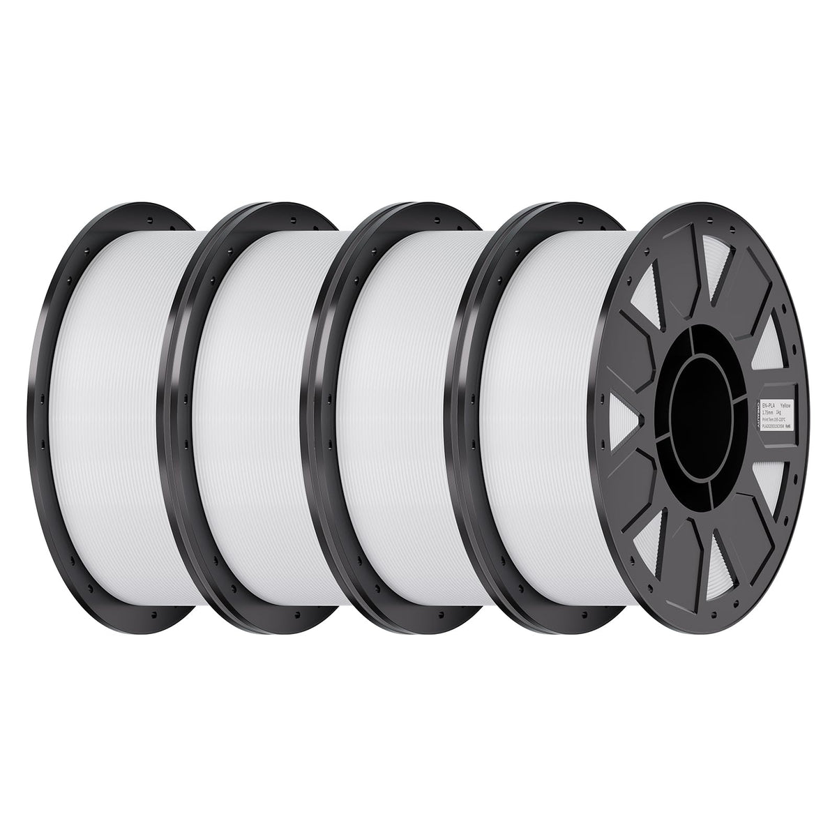 Creality PETG Filament 1.75mm 4KG, Black+White+Blue+Red, Total 4-Pack