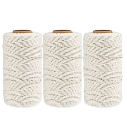 jijAcraft 50M White Cotton String: 2MM Cooking String for DIY Crafts