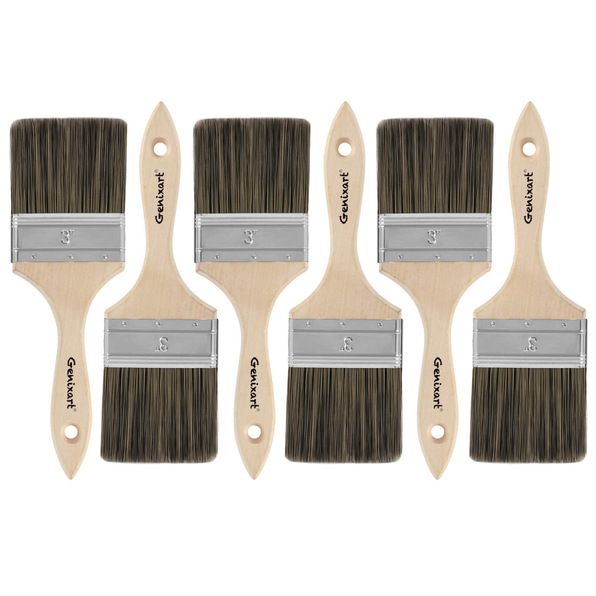 Genixart Double Thick Chip Paint Brush, Wood Stain Brush for Fence, 4 Inch