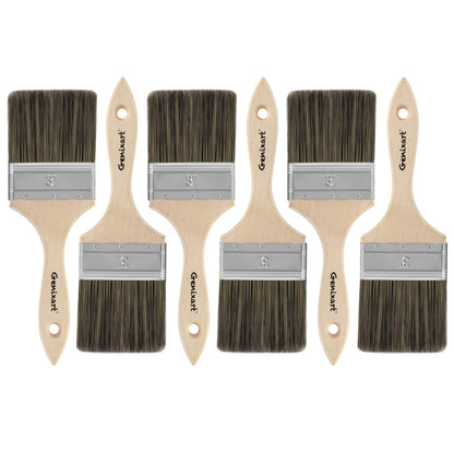 Genixart Double Thick Chip Paint Brush, Wood Stain Brush for Fence, 4 Inch