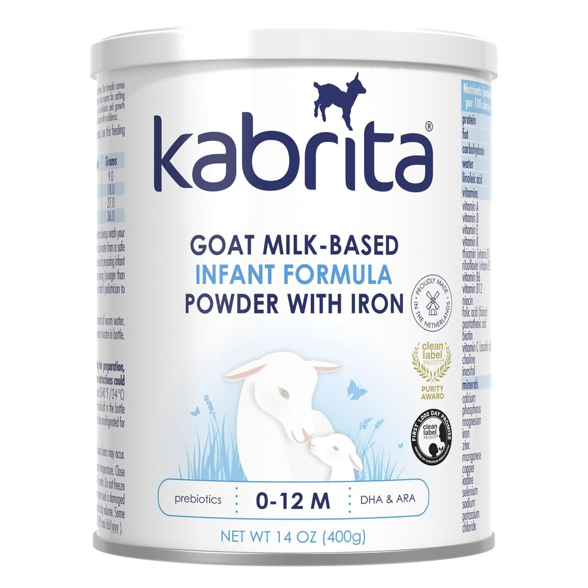 Kabrita Goat Milk Infant Formula Powder, Gentle Digestion, Non-GMO, 14 oz