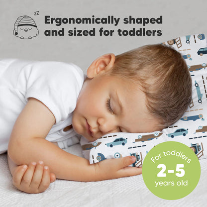 Toddler Pillow with Pillowcase 13x18 My Little Dreamy Pillow(Jolly Rainbow)