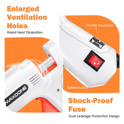 Mini Hot Glue Gun Kit 50W: Mini Glue Gun Fireproof Upgraded Version