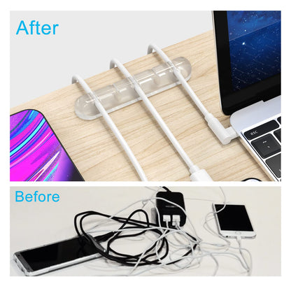 Cord Organizer for Desk, White Cable Organizer Cable Clips 2 Pack