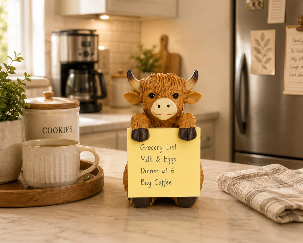 Dog Pop-Up Sticky Note Dispenser for 3x3 in Notes, Black & White