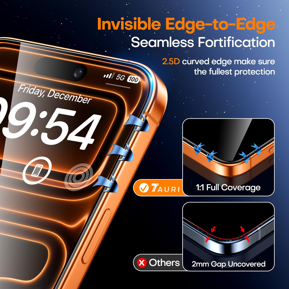 TAURI 2 Pack for Samsung Galaxy Z Fold 8 Ultra Privacy Screen Protector