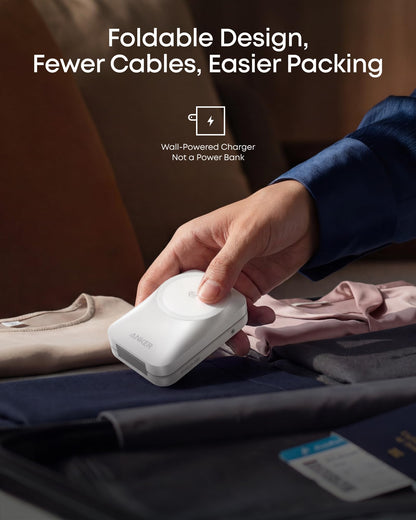 Anker Prime 25W Qi2.2-Certified Palm-Sized 3-in-1 Foldable MagSafe Charger