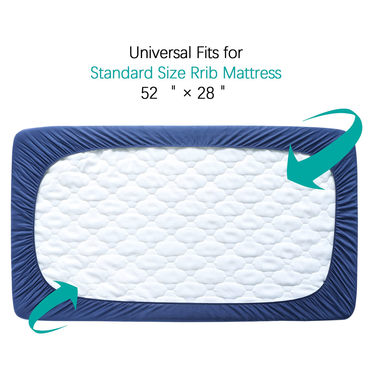 Crib Mattress Protector Sheets Fitted Waterproof Mattress Pad Cover 2 Pack