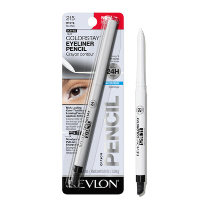 Revlon ColorStay Pencil Waterproof Eyeliner, 202 Black Brown, 0.01 oz