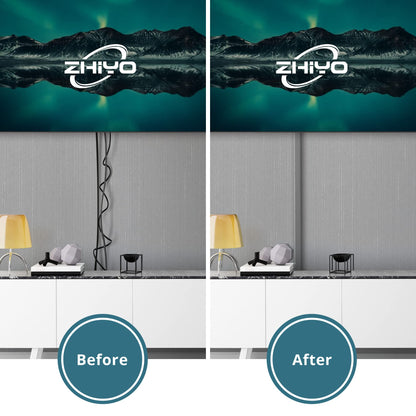 ZhiYo 85" Cord Cover for 1 Wire, Mini White Cord Hider Wall, 0.5"W x 0.3"H