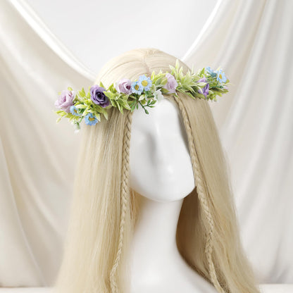 Pink Bohemian Flower Crown, Fairy Babys Breath Flower Headband