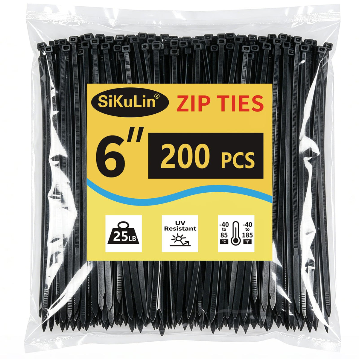 White Zip Ties Assorted Sizes 4+6+8+12 Inch, 400 Pack, Clear Zip Ties, White Cable Ties, Zipties Clear, UV Resistant Wire Ties, Plastic Ties, Tie Wraps Assorted Sizes, SiKuLin