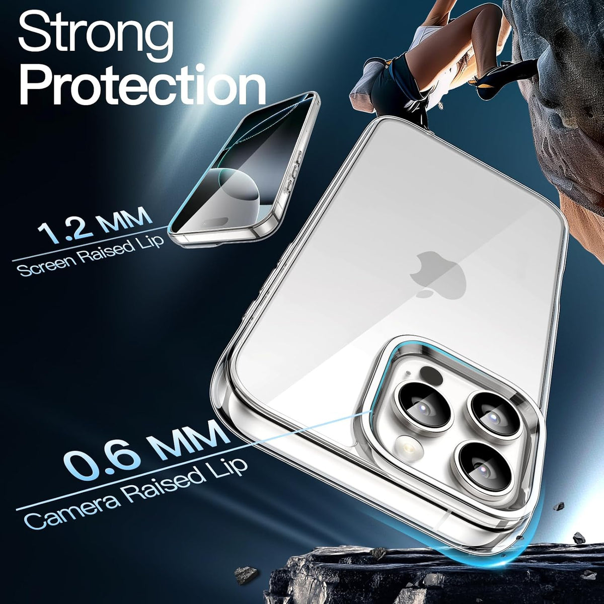 JETech Case for iPhone 16, Anti-Yellowing, Clear