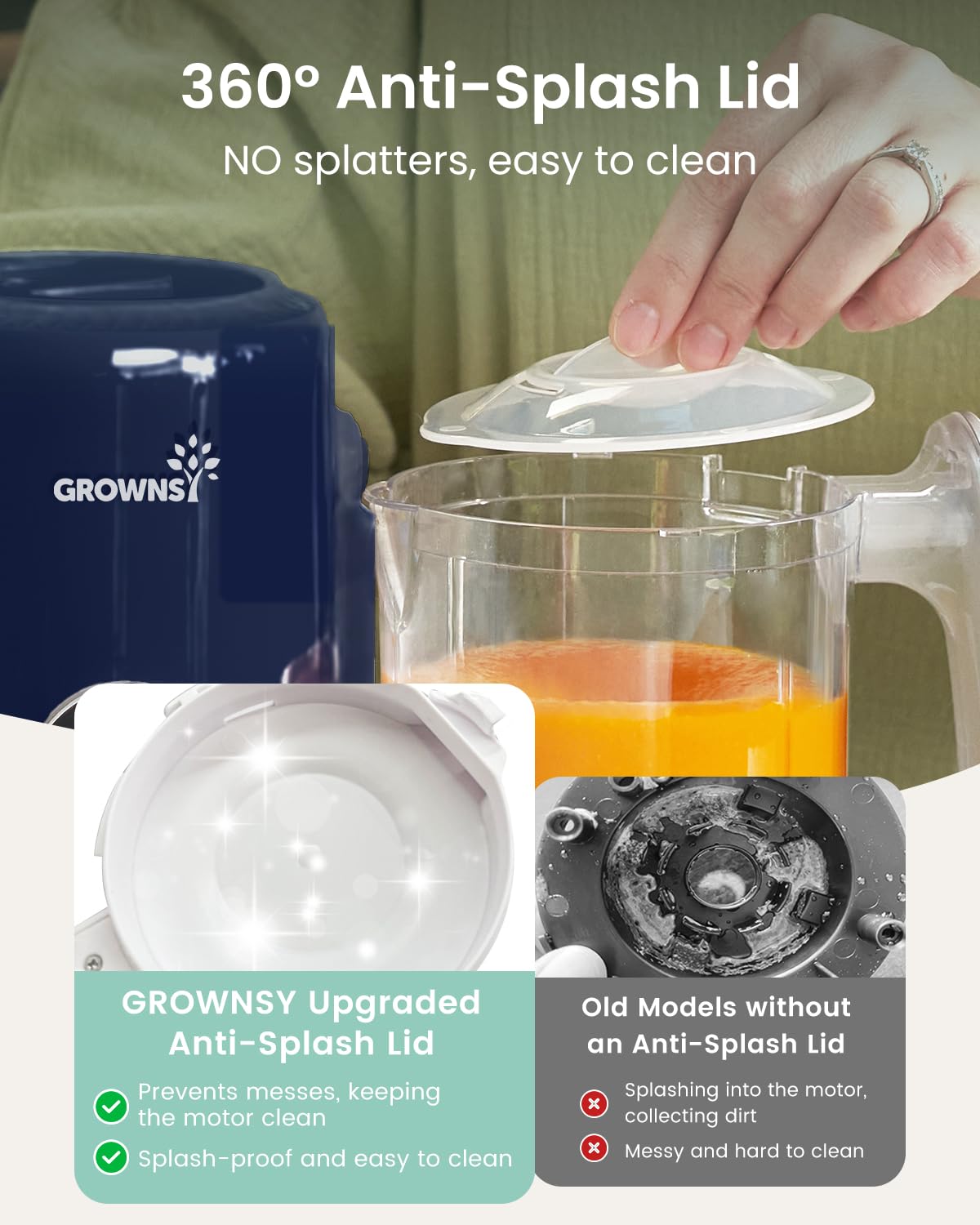 Grownsy Baby Food Maker, Steamer & Blender Baby Food Processor, Dark Grey