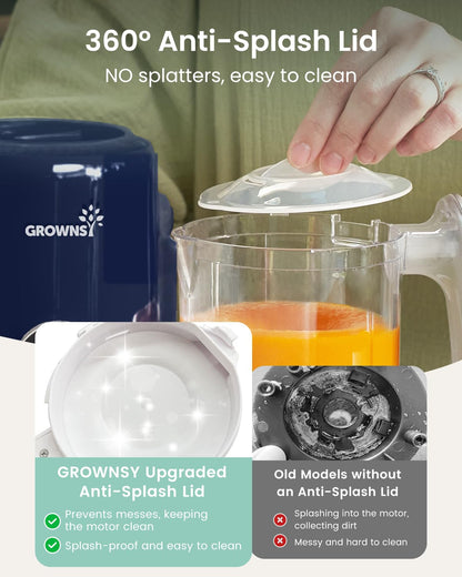Grownsy Baby Food Maker, Steamer & Blender Baby Food Processor, Dark Grey