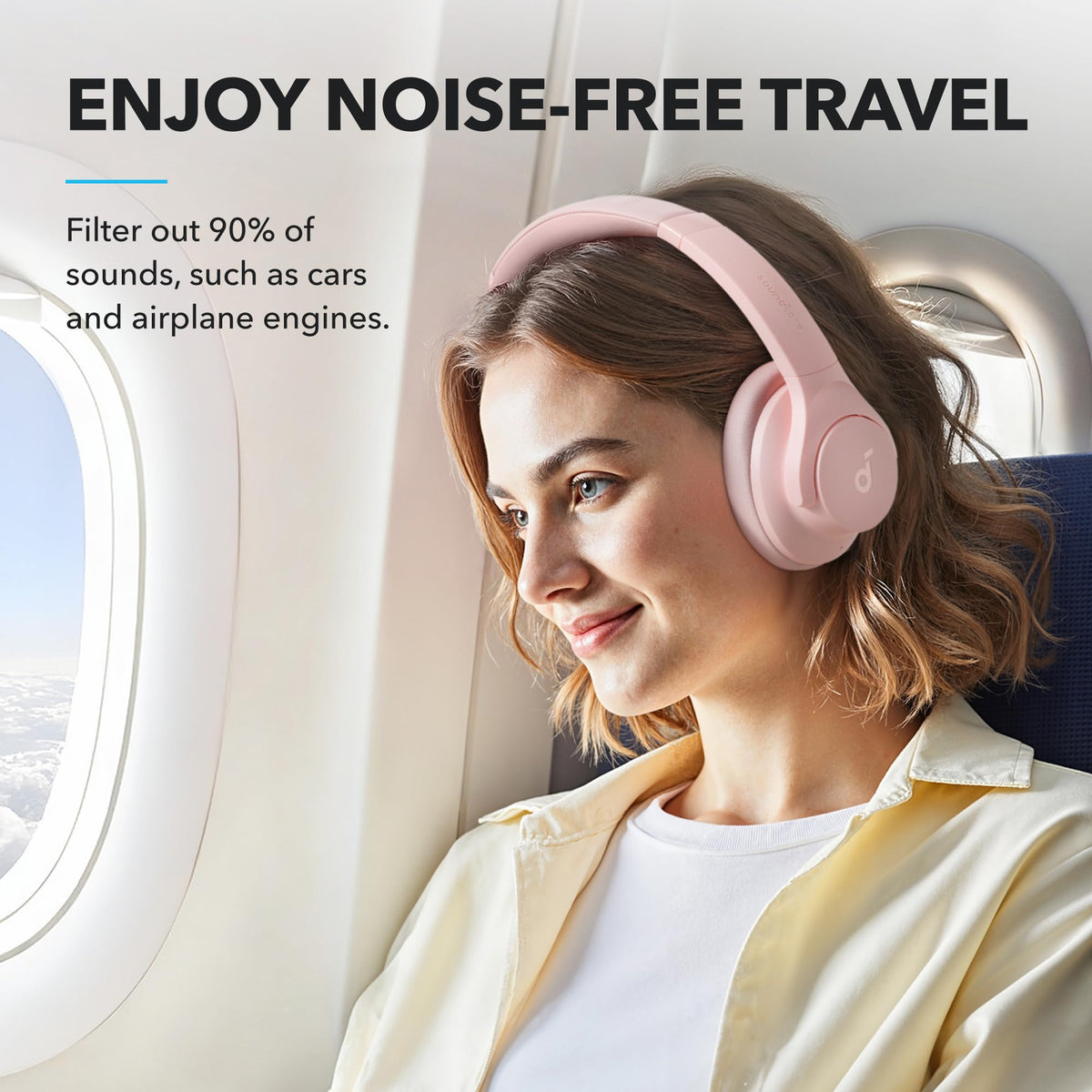 soundcore by Anker Q20i Hybrid Active Noise Cancelling Headphones, Black
